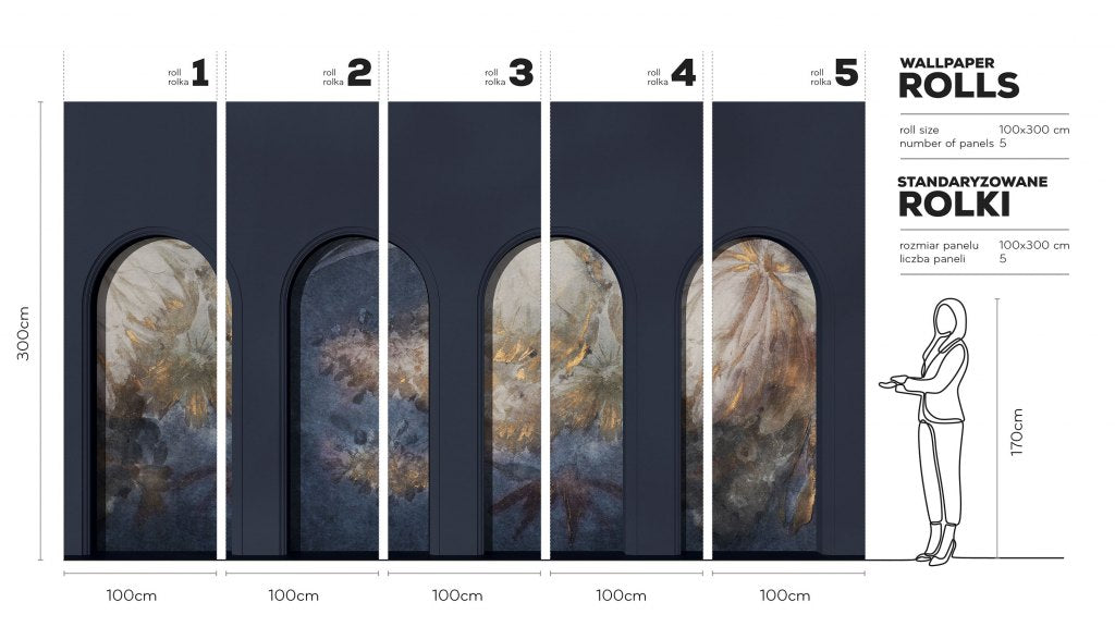 Libra Graphite Harmony Blue – Tapeta w rolkach