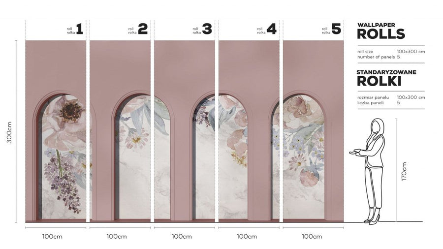 Libra Pink Nettare – Tapeta w rolkach