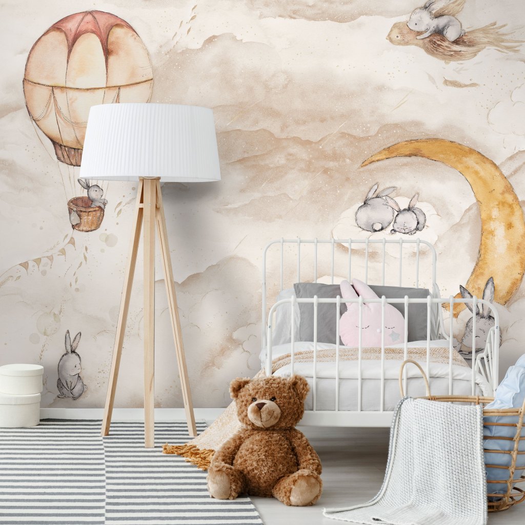 Moonie Beige – Tapeta w rolkach