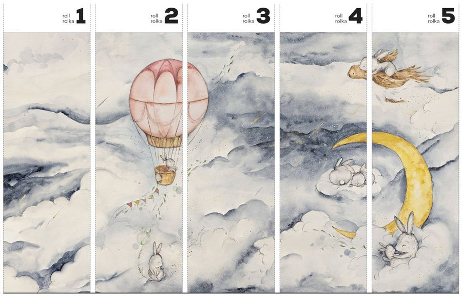 Moonie Blue – Tapeta w rolkach