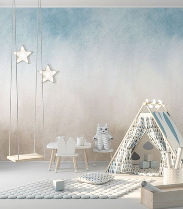 Ombre Beige&Blue – Tapeta w rolkach