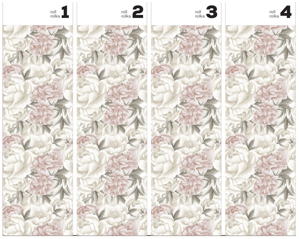 Peony Light – Tapeta w rolkach