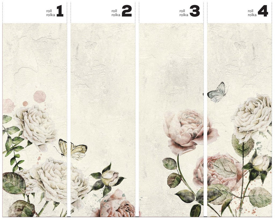 Rose Dream White – Tapeta w rolkach