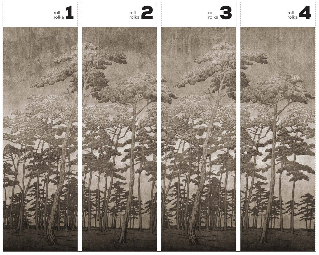 Secret Forest Beige – Tapeta w rolkach