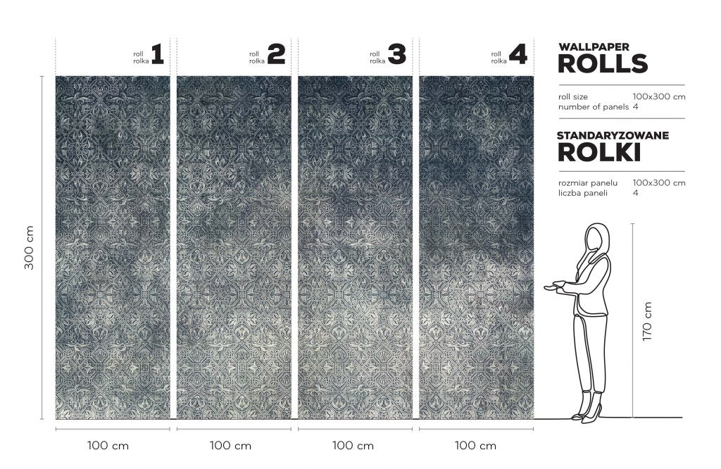 Temptation Blue – Tapeta w rolkach