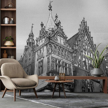 Town hall B&W – Tapeta w rolkach