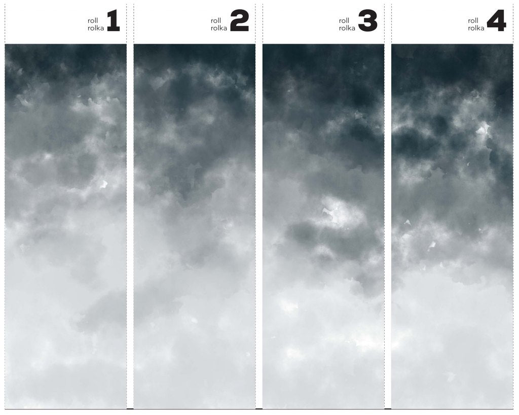 Watercolor Ombre Storm – Tapeta w rolkach