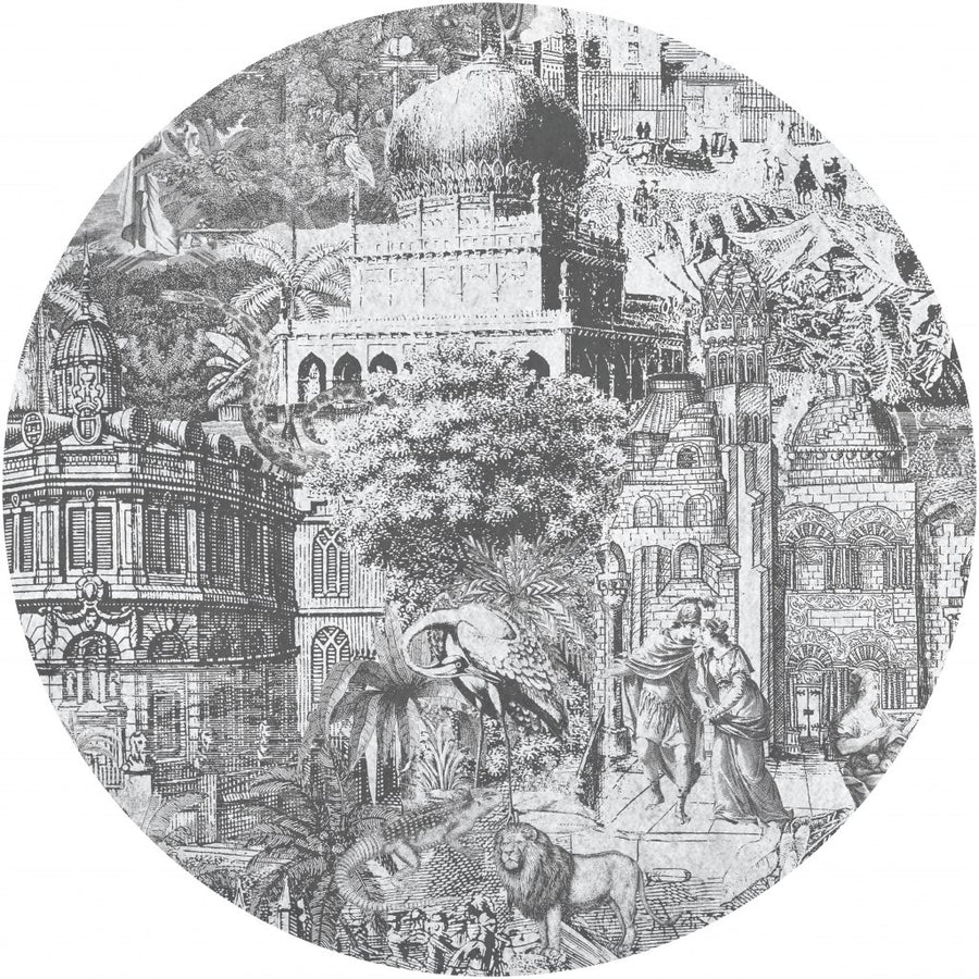 Gulliver Grey – Tapeta Koło Standard