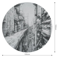 Cyber City – Tapeta Koło Standard