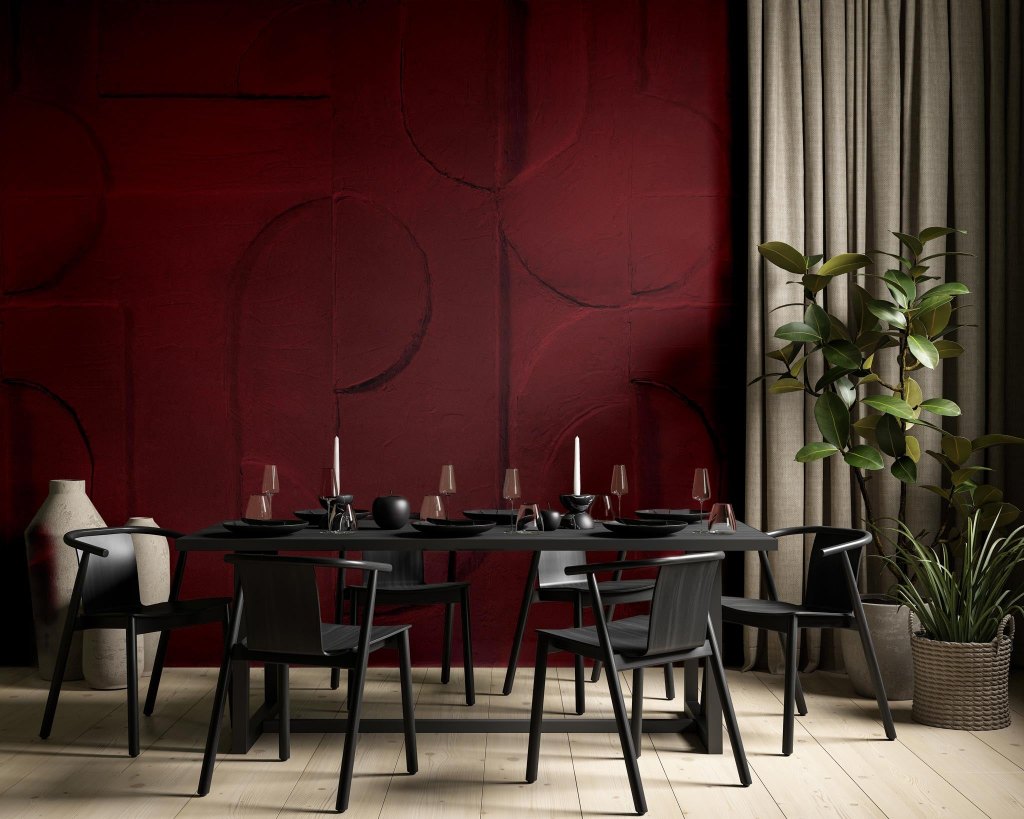 Bene Burgundy – Tapeta w rolkach