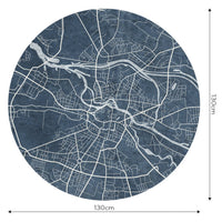 Breslau Blue – Tapeta Koło Standard