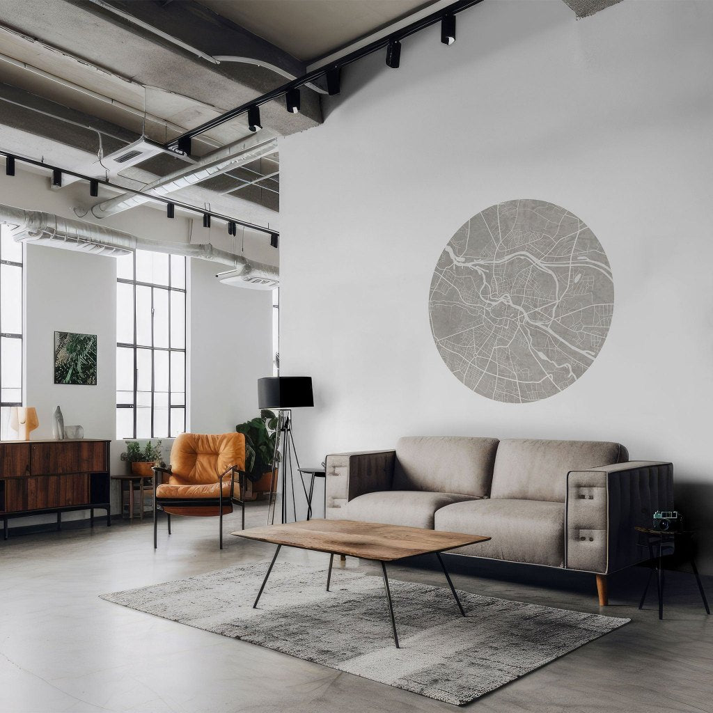 Breslau Grey – Tapeta Koło Standard