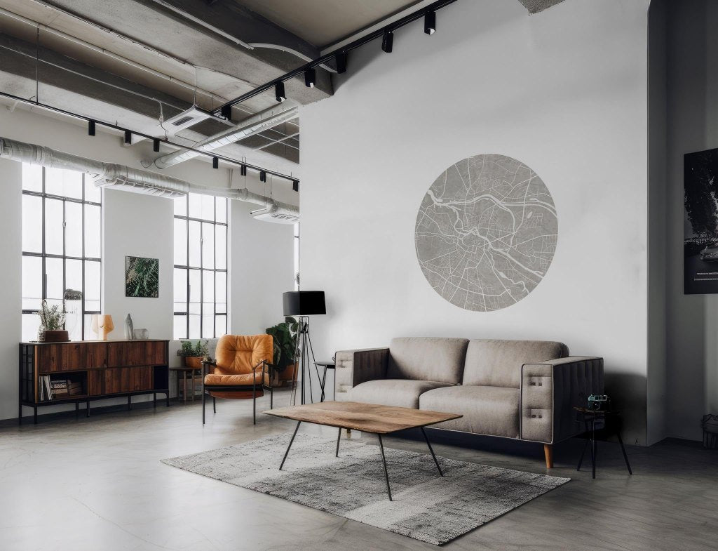 Breslau Grey – Tapeta Koło Standard