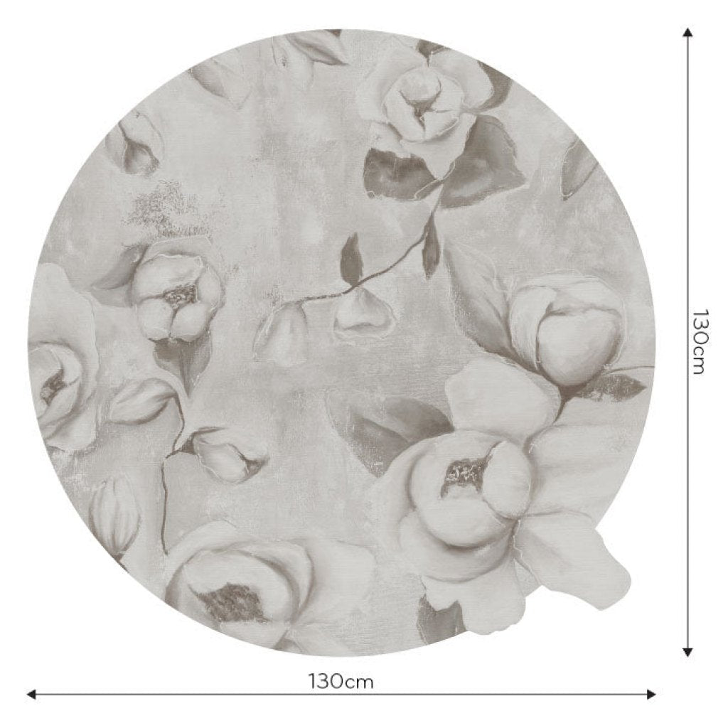 Kotone Beige – Tapeta Koło Standard