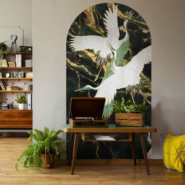 Emerald Tsuru – Tapeta Łuk Standard