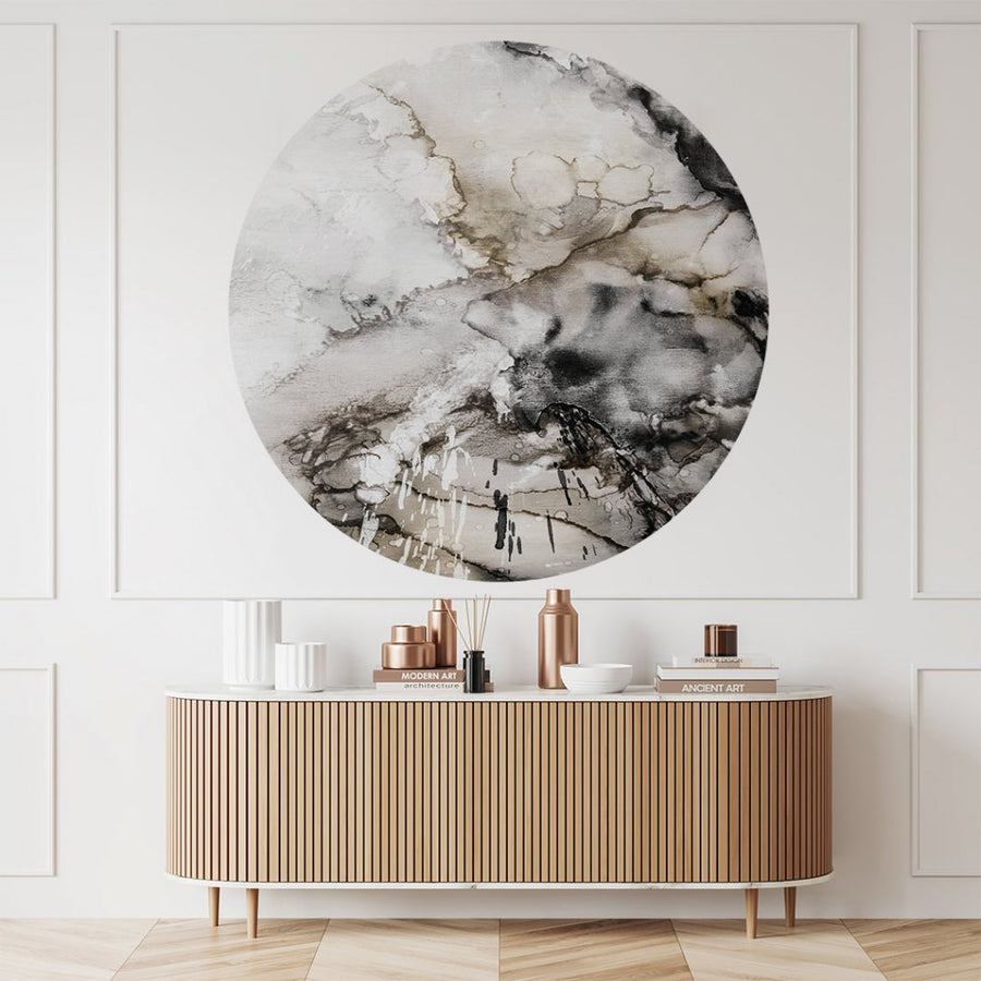 Lago Beige and Grey – Tapeta Koło Standard