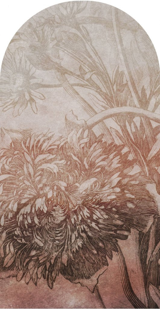 Rust Ombre Flower – Tapeta Łuk Standard