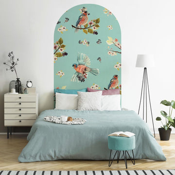 Uccello Cantante Mint – Tapeta Łuk Standard
