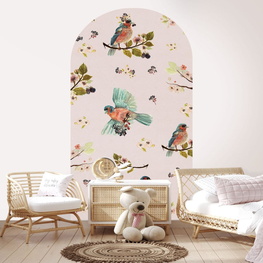 Uccello Cantante Pink – Tapeta Łuk Standard