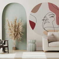 Layla Maroon – Tapeta Koło Standard