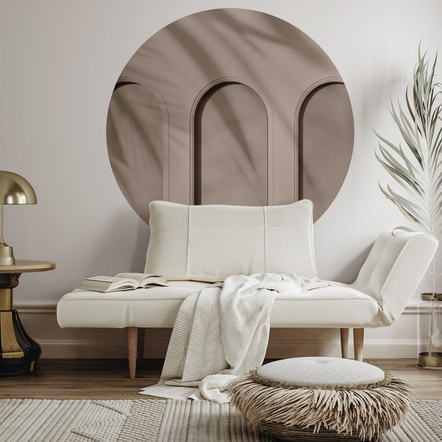 Libra Beige – Tapeta Koło Standard