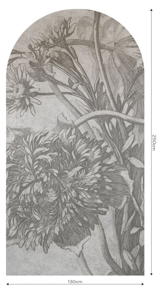 Grey Flower – Tapeta Łuk Standard