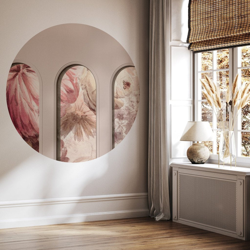 Libra Beige Harmony Earth – Tapeta Koło Standard