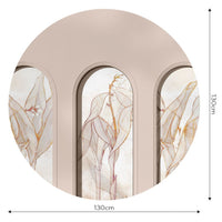 Libra Beige Lirio – Tapeta Koło Standard