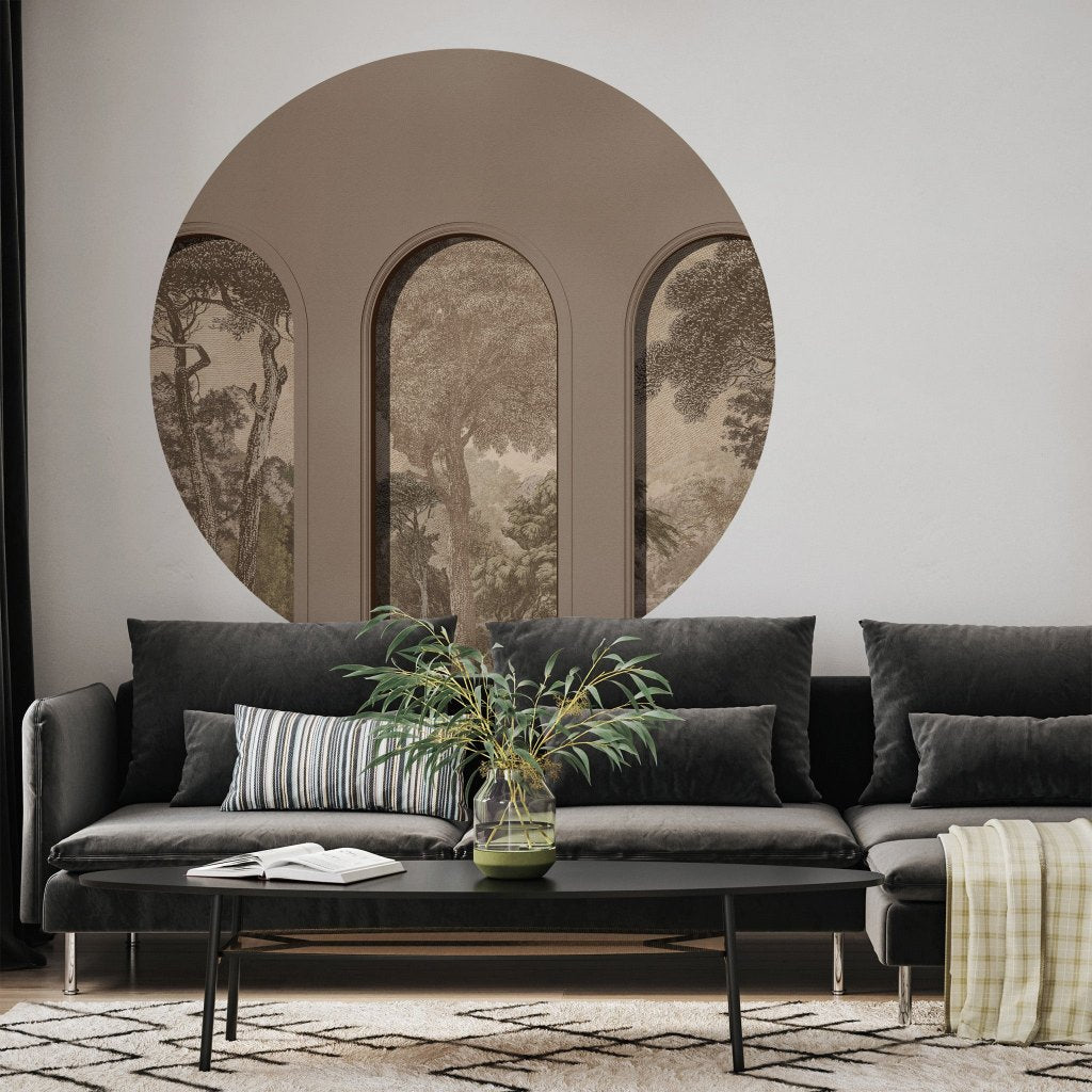 Libra Coffee Hood Beige – Tapeta Koło Standard