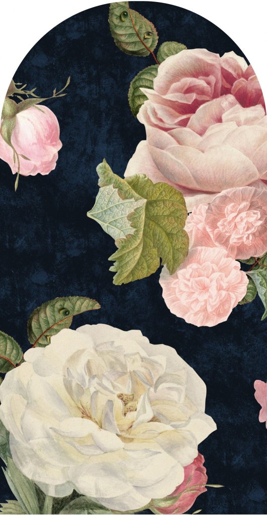 Roses Dark Blue – Tapeta Łuk Standard