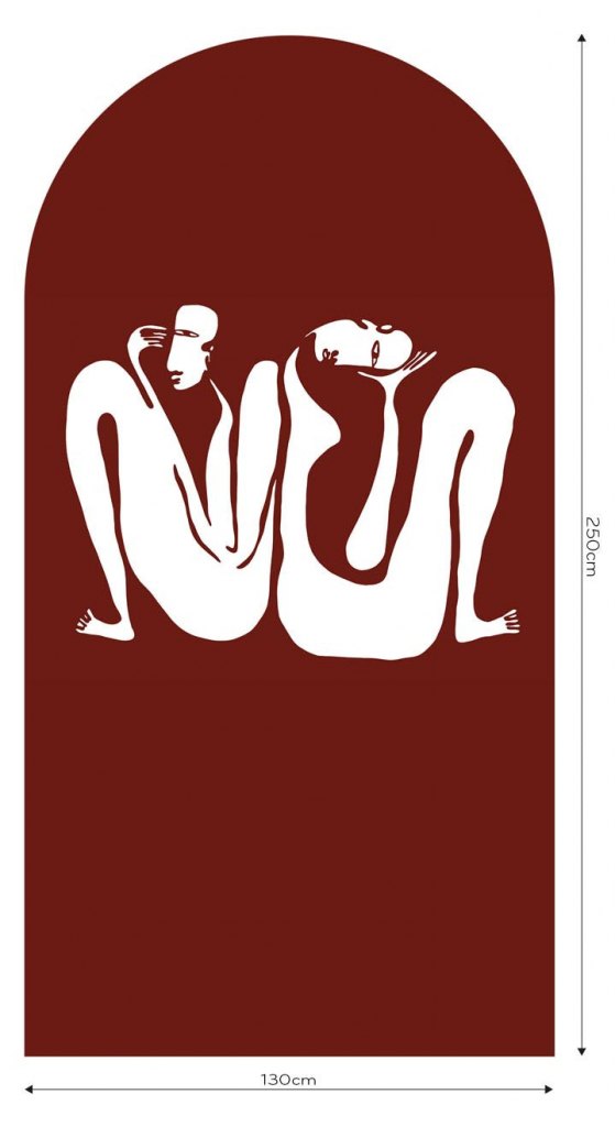 Couple Burgundy – Tapeta Łuk Standard