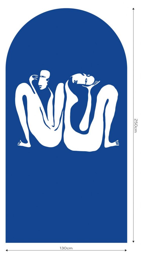 Couple Cobalt – Tapeta Łuk Standard