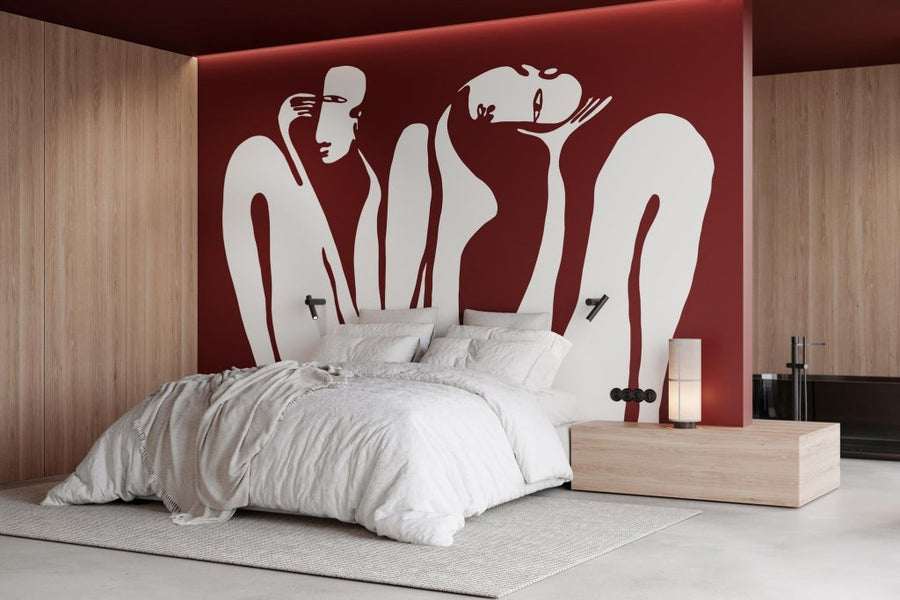 Couple Burgundy – Tapeta na wymiar