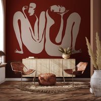 Couple Burgundy – Tapeta na wymiar