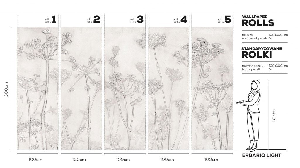 Erbario Light – Tapeta w rolkach