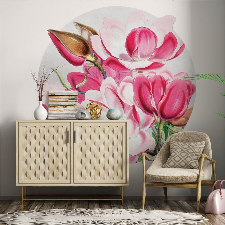 Magnolia – Tapeta Koło Standard