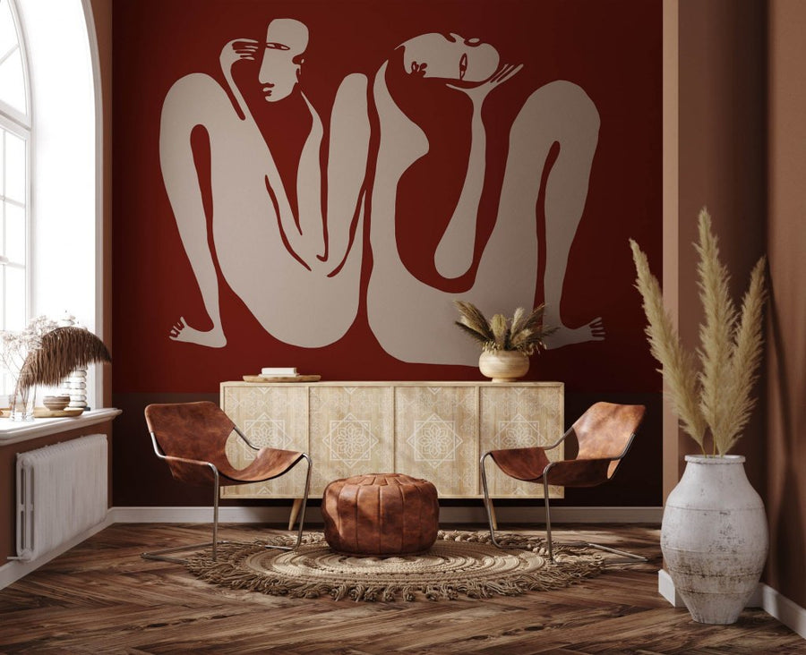 Couple Burgundy – Tapeta w rolkach