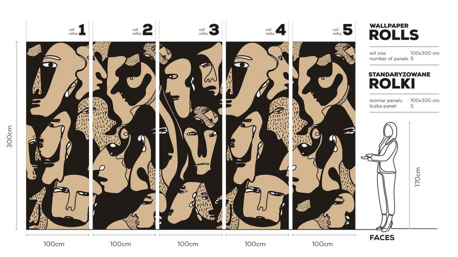 Faces – Tapeta w rolkach