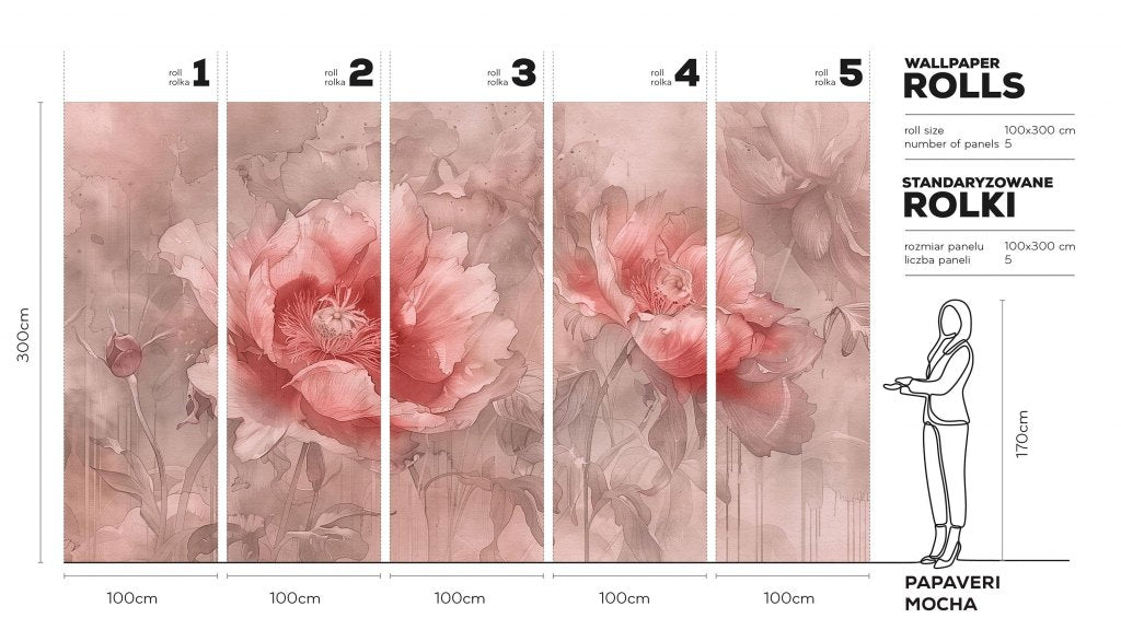 Papaveri Mocha – Tapeta w rolkach