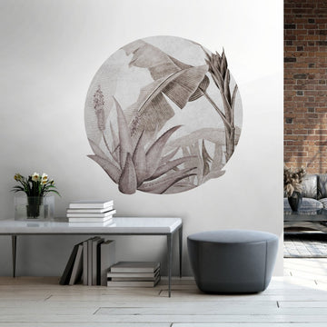 Rainforest Beige – Tapeta Koło Standard