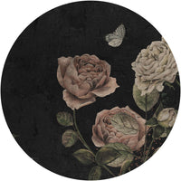 Rose Dream Black – Tapeta Koło Standard