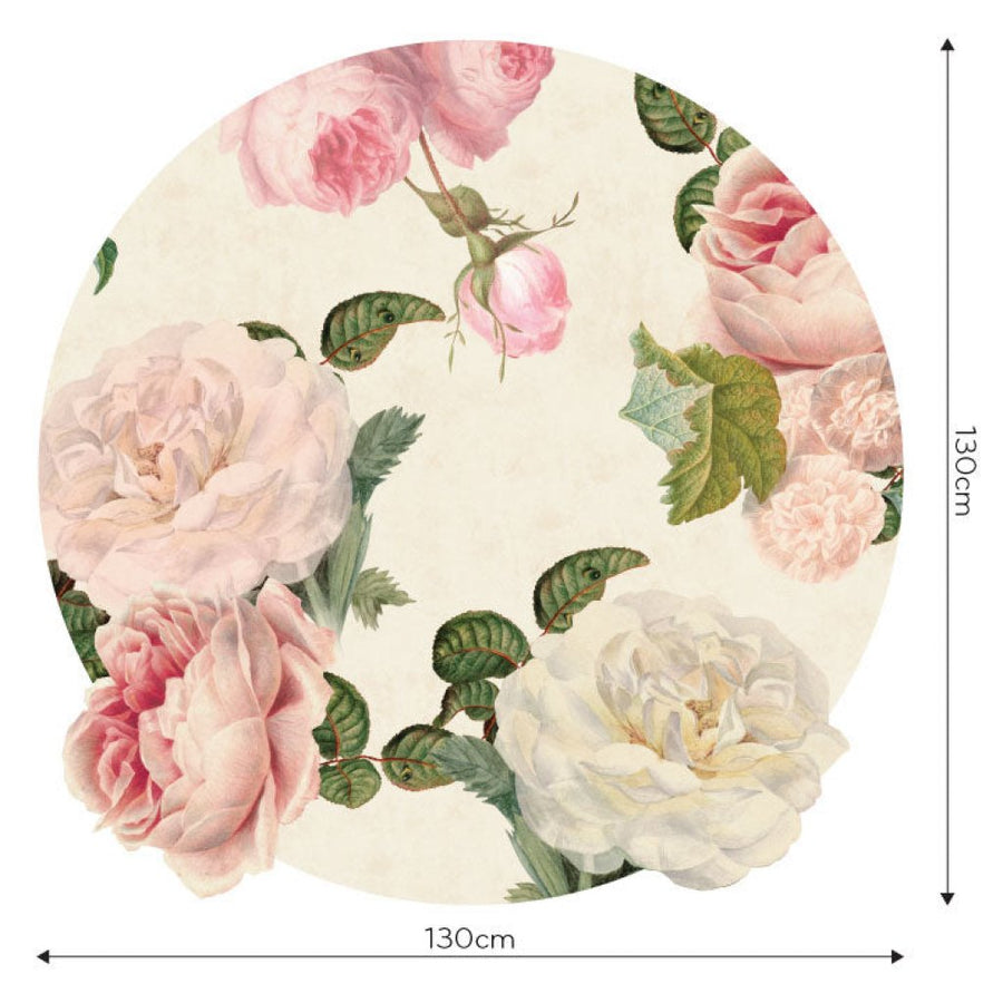 Roses Cream – Tapeta Koło Standard