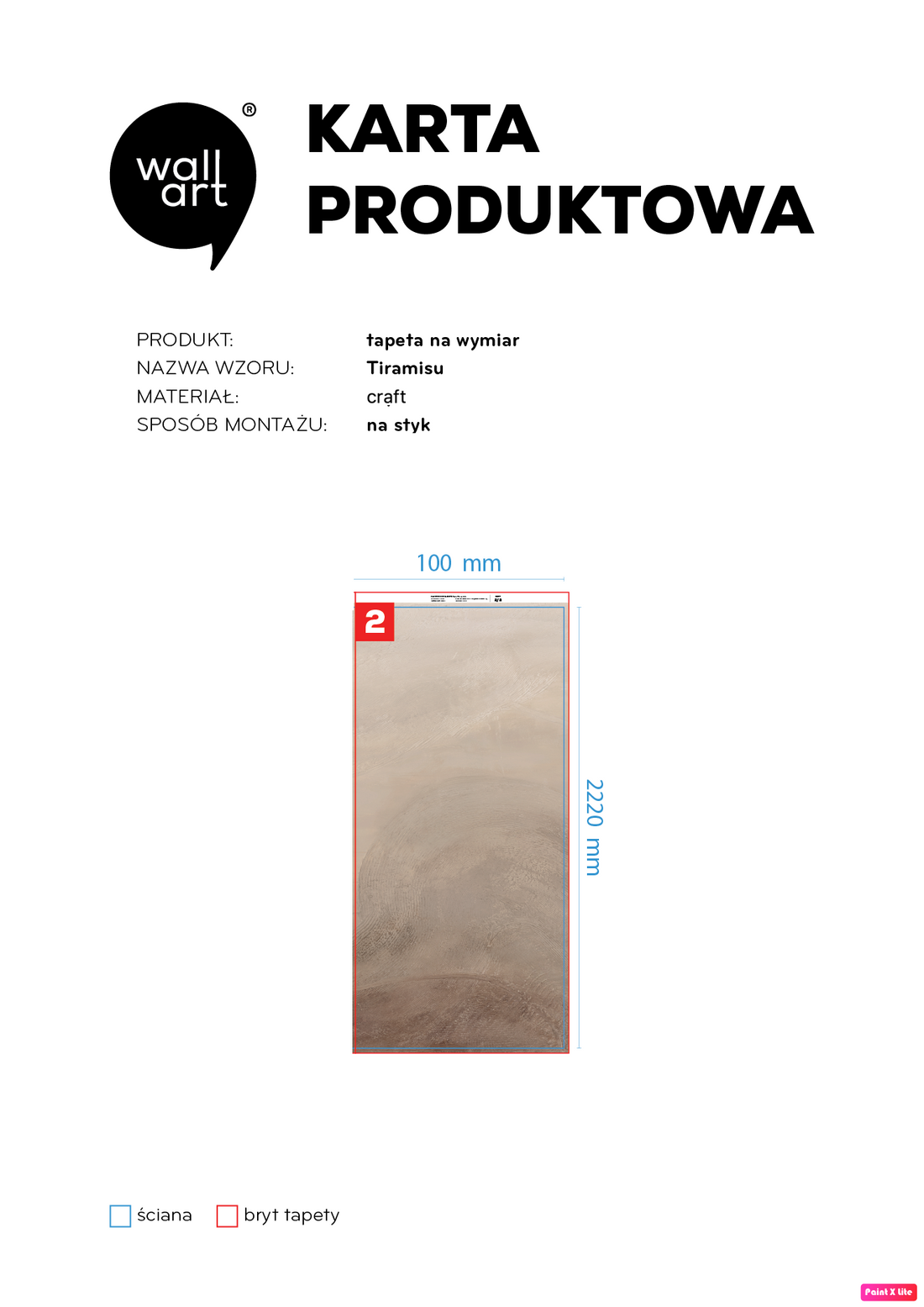 Tiramisu craft 100x222